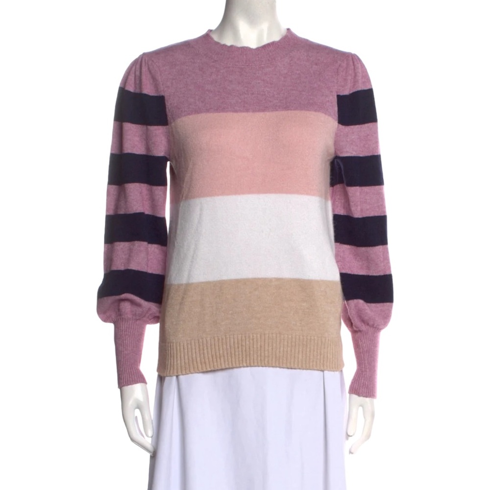 Shopbop Line & Dot Adler Sweater Lilac Stripe Striped Crew Neck Large Purple